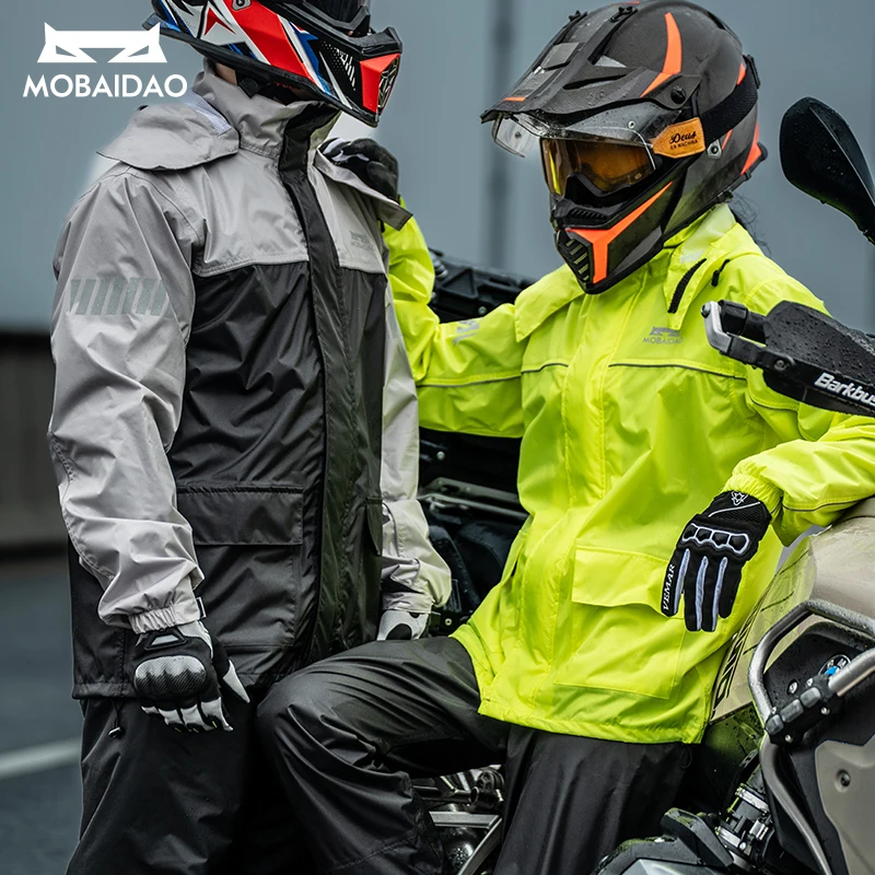 بدلة مطر خفيفة الوزن ومقاومة ل - مراجعة Motorcycle Rain Suit 2 Piece وسعره
