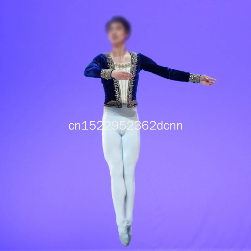 2026 New Men's Ballet Performance Dance Costume Single Top Customization Professional Stage Performance Costumes in 4 Colors
