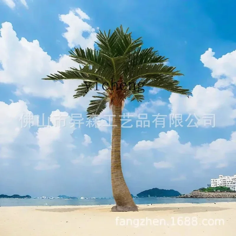 b11-7.1  simulated coconut tree large indoor decoration outdoor fiberglass fake tree water park shopping mall