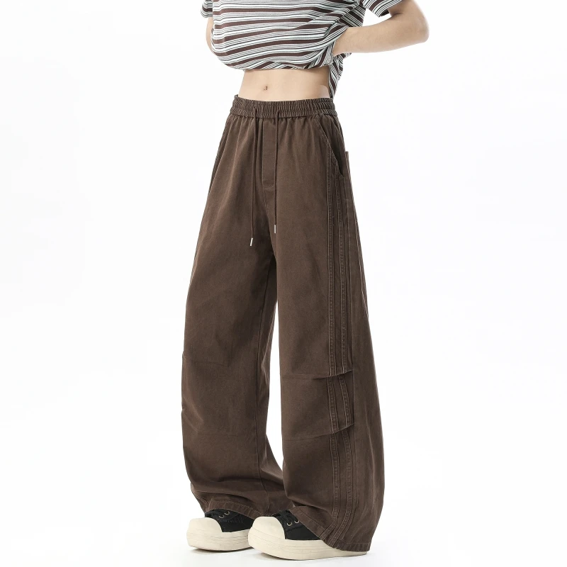 

2026 Spring Autumn Men High Quality Cotton Cargo Pants Men Streetwear Wide Leg Pants Male Loose Straight Casual Black Trousers