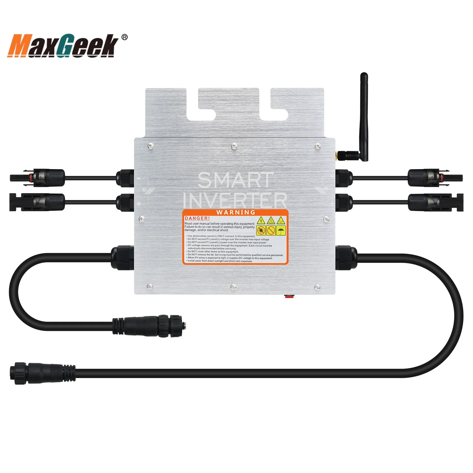 Maxgeek SG300MS (Wifi) 30V Năng Lượng Mặt Trời 300W Thông Minh Micro Inverter Microinverter Ren Phối Lưới Inverter Thông Minh Inverter