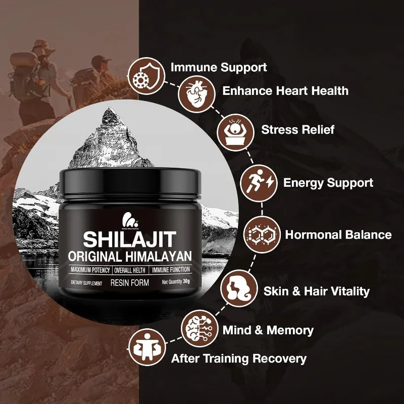 

Pure Himalayan organic Shilajit resin gold grade 100% containing humic acid, 85+trace minerals, energy and immune support 30g
