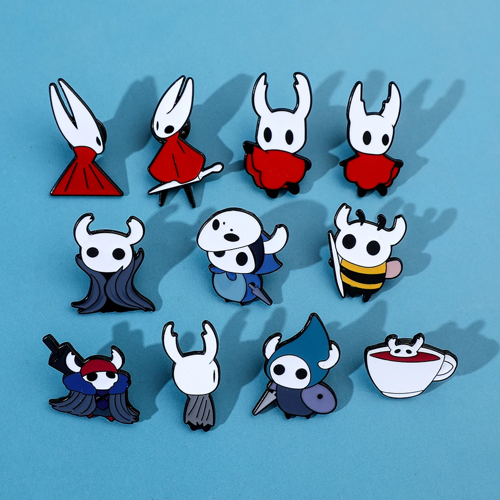 Hollow Knight Enamel Pins Cute Cartoon Metal Brooch Game Jewelry Badge for Backpack Pins Accessories Gifts