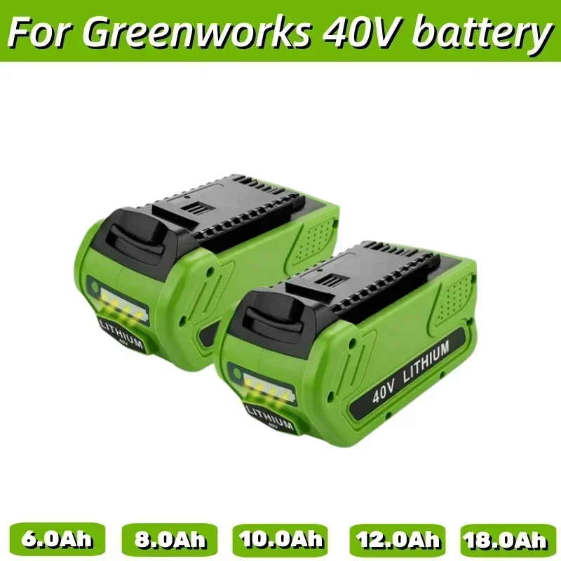 

Replacement 40V 18000mAh 6000mAh Lithium-Ion Battery 29472 for GreenWorks 40Volt G-MAX 29252 20202 22262 27062 21242 Power Tools