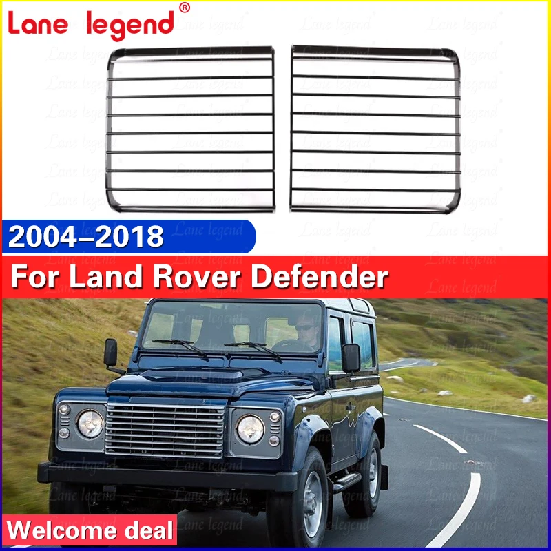 High Quality 4x4 off-road car body kits steel grill front lamp lights guard sets fit for land rover defender 90 110 2004-2018