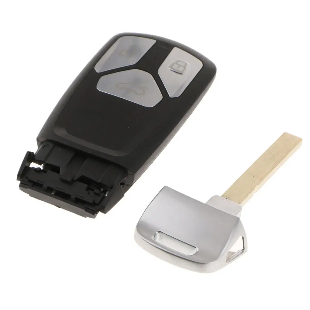 Car Key Cover Protective Fob Shell Replacement Black Plastic Metal Accessory for Audi SQ7 2016 2018