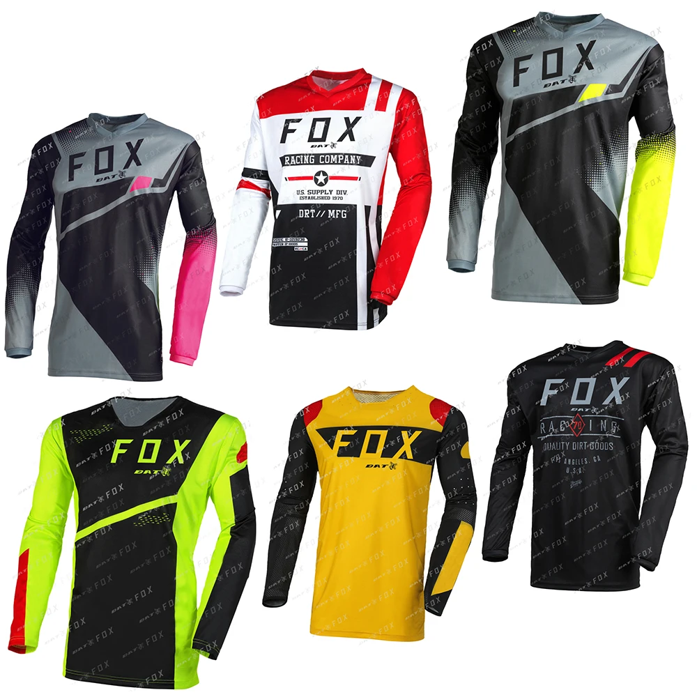 

Men's BAT FOX Downhill Jersey Long Sleeve Mountain Bike Jersey Camiseta Motocross Shirt Motorcycle MTB Clothing Maillot Ciclismo