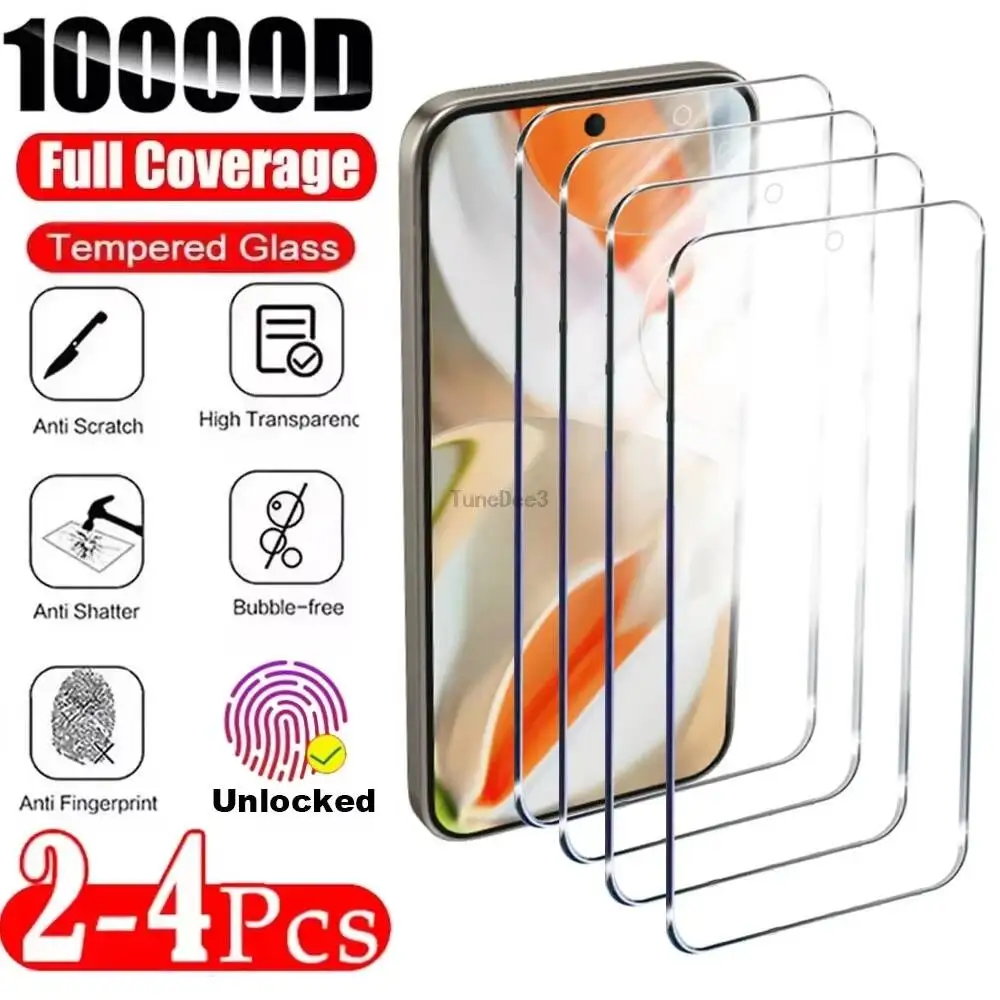 

Tempered Screen Protector For Google Pixel 10 9A 9 XL 6A 7A 8A 6 7 8 Pro Full Cover HD Protective Glass Film