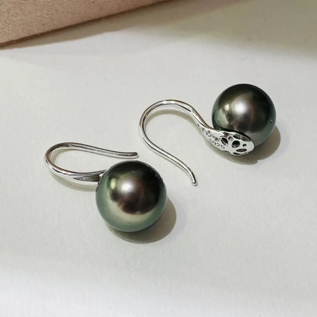 Wholesale S925 Sterling Silver Earrings Mount Findings Settings Base Mounting Parts Accessory for 10-11mm Pearls 5 pairs/lot