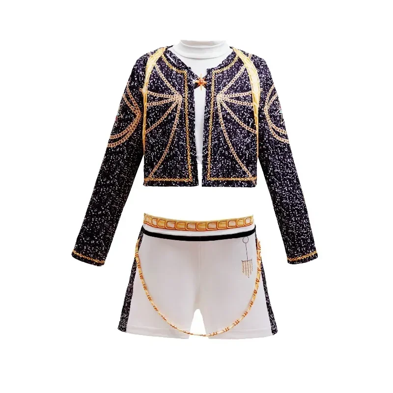 Mädchen 3-Teiliges Set Cosplay-Kostüm Bühnenauftritt Verkleidung Uniform Kinderparty-Kostüme 2026 Sommer Modekleidung – Detail 2