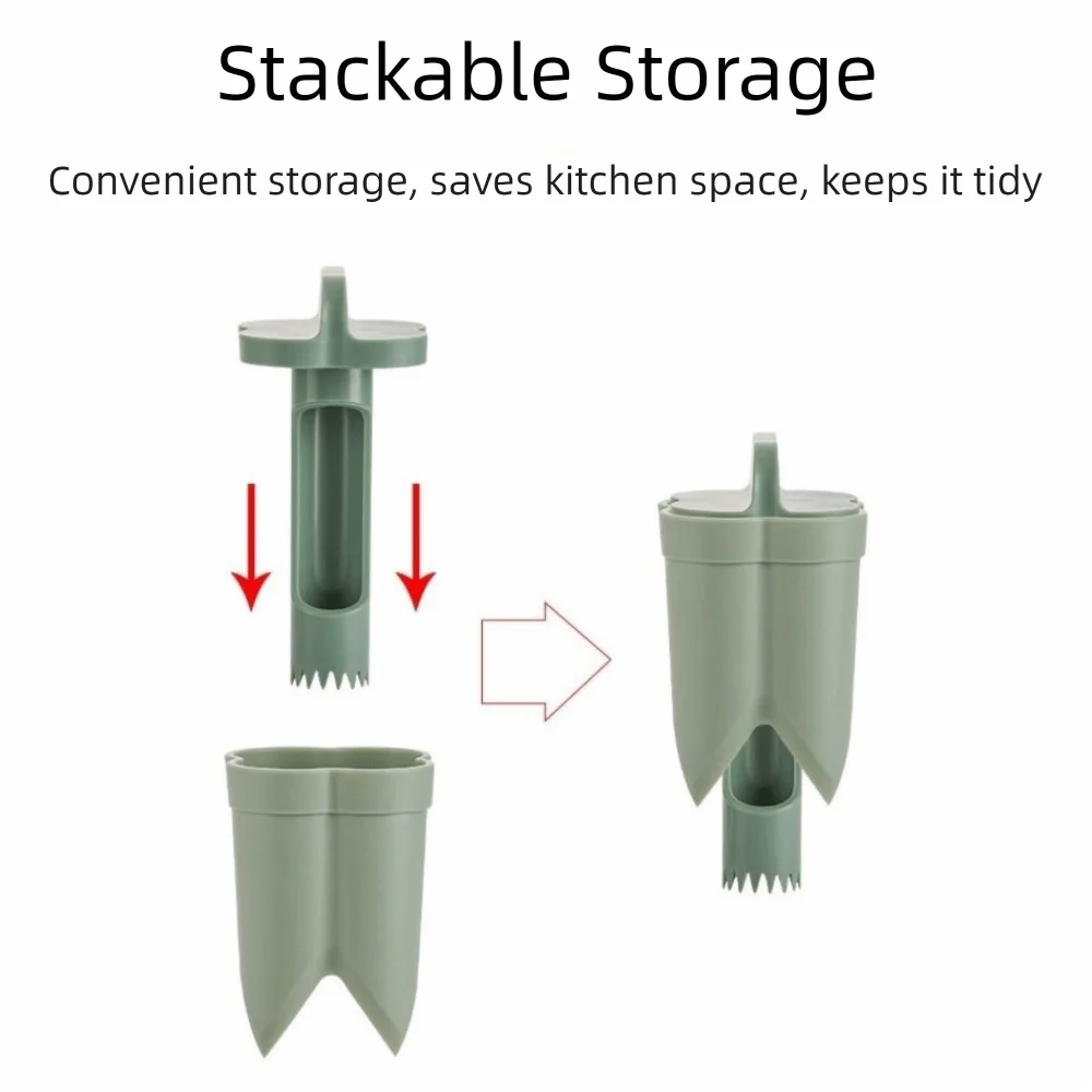 

Creative Plastic 2-in-1 Fruit Pepper Corer Twist Food Grade Pepper Core Remover Reusable Colored Pepper Corer for Home