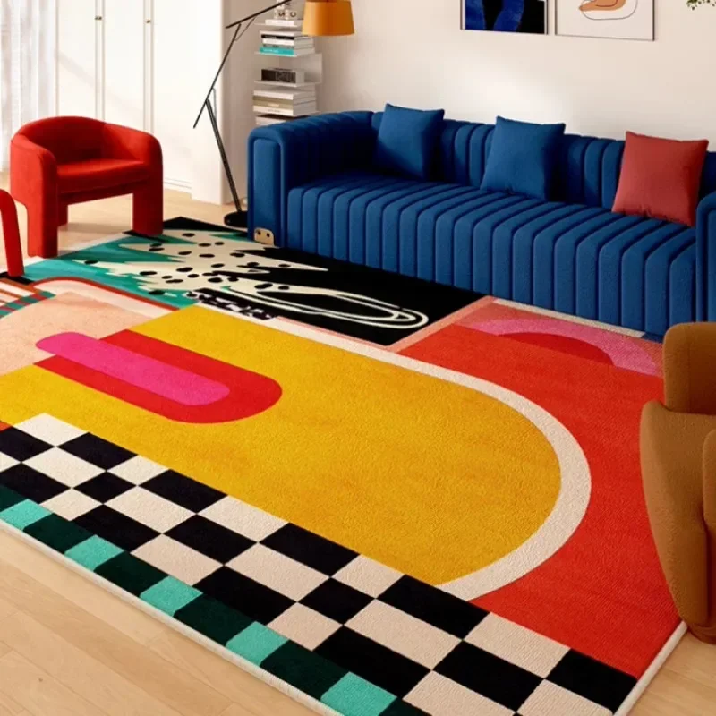 Living Room Carpet Art Irregular Color Abstract Home Bedroom Bedside Mat Easy To Care Cloakroom Coffee Table Rug Ковер Tapis 러그