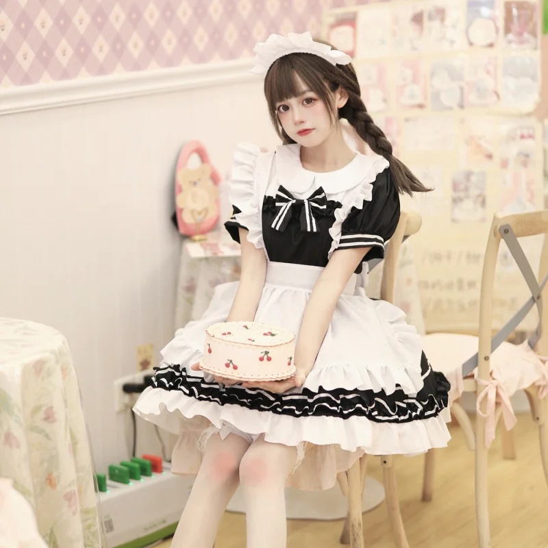 اليابانية Kawaii لوليتا خادمة ازياء أنيمي تأثيري هالوين الشيطان الصغير خادمة ملابس الفلاحين بلوزة لفتاة لطيف دروبشيبينغ #3