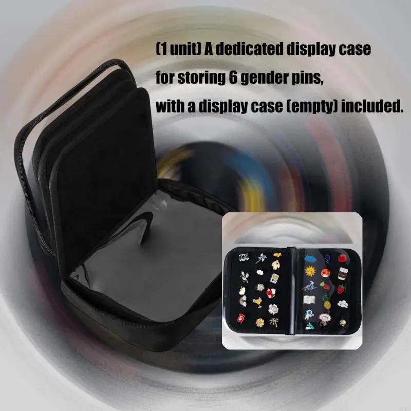 

Multipurpose Lapel Pin Album 6 Protective Pages Quick Access Portable Exhibition Y08E