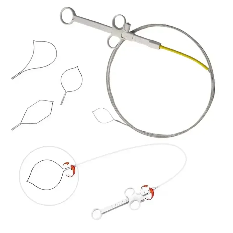 Disposable Plastic Polypectomy Snare Manual Endoscopy Instrument Set for Gastroenterological Procedures