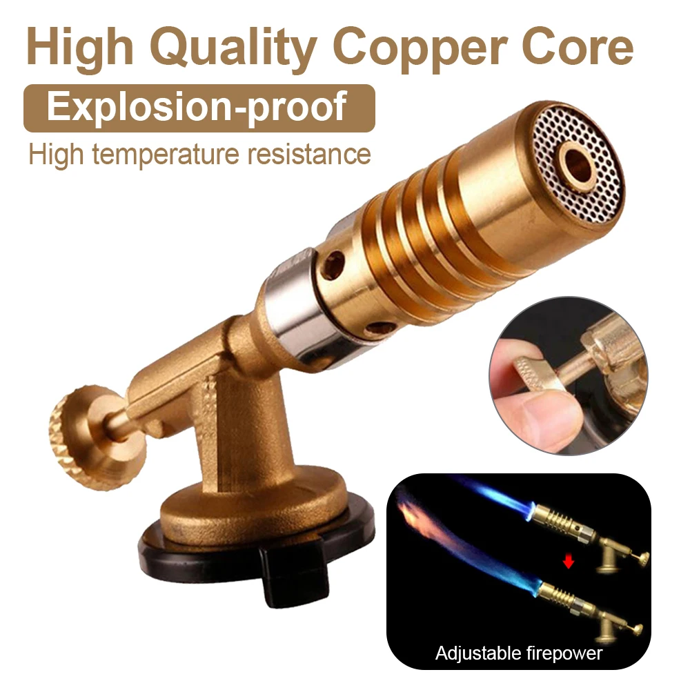 

Portable Welding Flame Gun Torch Gas Burner High Temperature Brass Copper Gas Torch Brazing Solder Propane Welding Plumbing