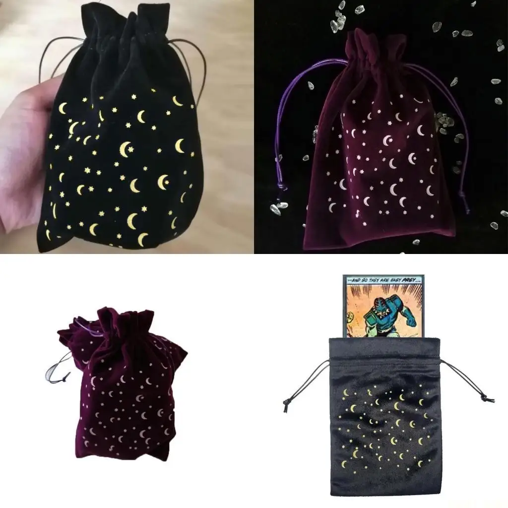 

U2JB Rectangle Pendulum Divination Tablecloth Tarot Card Pad Runes Altar Bag