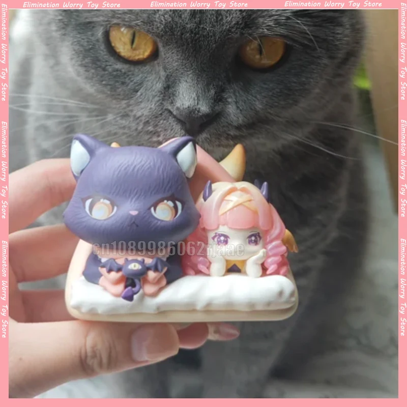 

В наличии милая фигурка кота, подарок на день рождения для девочек, Berry Cat Nianai Little Cat Companion Series, слепая коробка, модная коллекционная игрушка