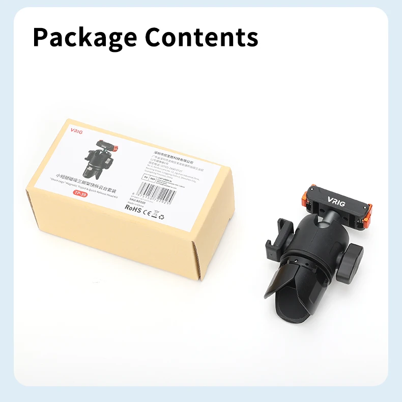 VRIG TP-39 Magnetisches Stativ Schnellverschluss 100g Aluminium für DJI Osmo 360 Nano Action 6 5 Pro 4 3 Pocket 3 GoPro Vlog Cold Shoe – Detail 9