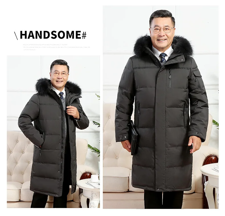 Luxury Brand Men's Down Coat And Parkas Top Quality Man Goose Down Jacket Thick Winter Padded Puffer Jacket Overcoat Padding HY7