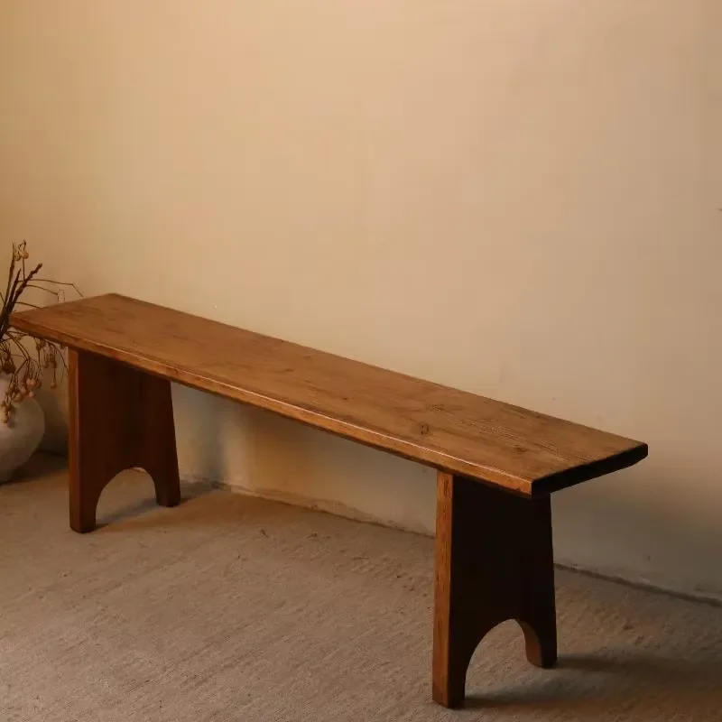 Wabi-Sabi Antique Multi-purpose Durable Foot Stool Customized Color Solid Wood Living Room Furniture