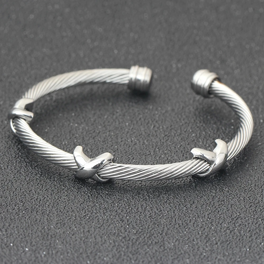 VQYSKO Fashion Jewelry 316L Stainless Steel Bracelets Bangles For Women Hot Selling Party Accessories Woman Bracelet and Bangles