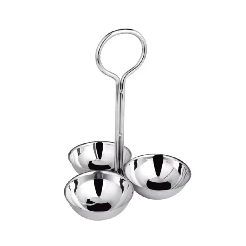 Hotel restaurant supplies stainless steel round fruit snack dessert stand party display bowls