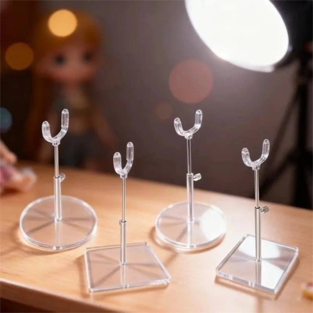 Adjustable Display Holder Height Adjustable BJD Display Base Transparent Slip Resistant Stand