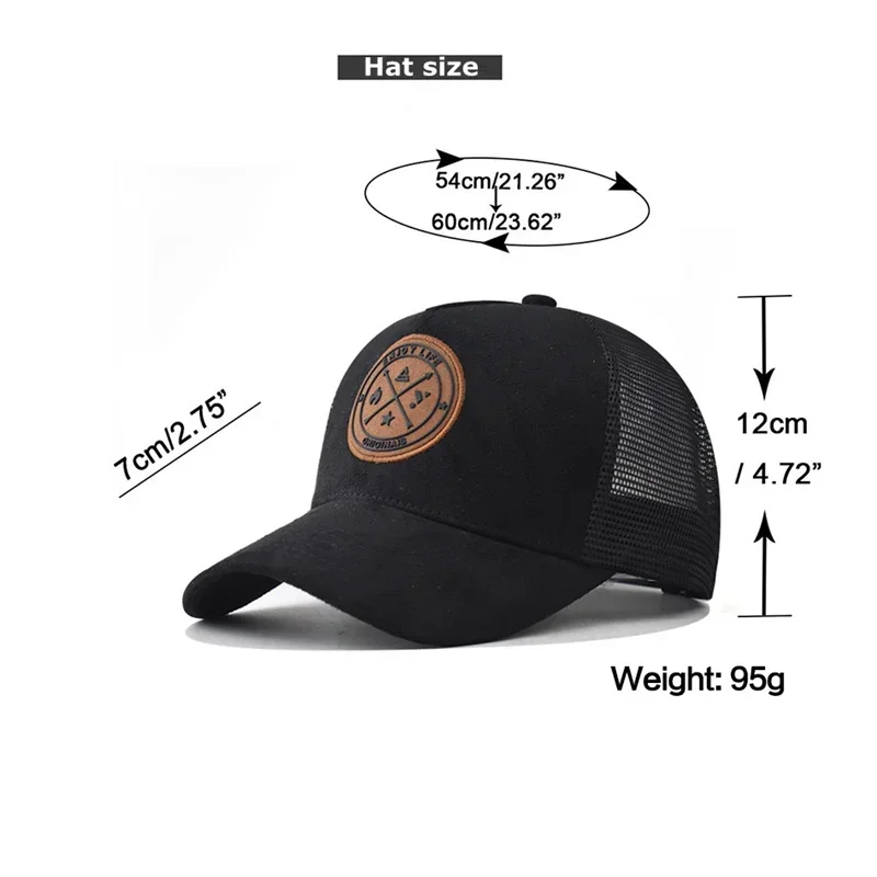 Summer Mesh Baseball Cap Women Men ENJOY LIFE Letter Patch Snapback Hat Casual Breathable Unisex Street Hip Hop Trucker Caps image 3