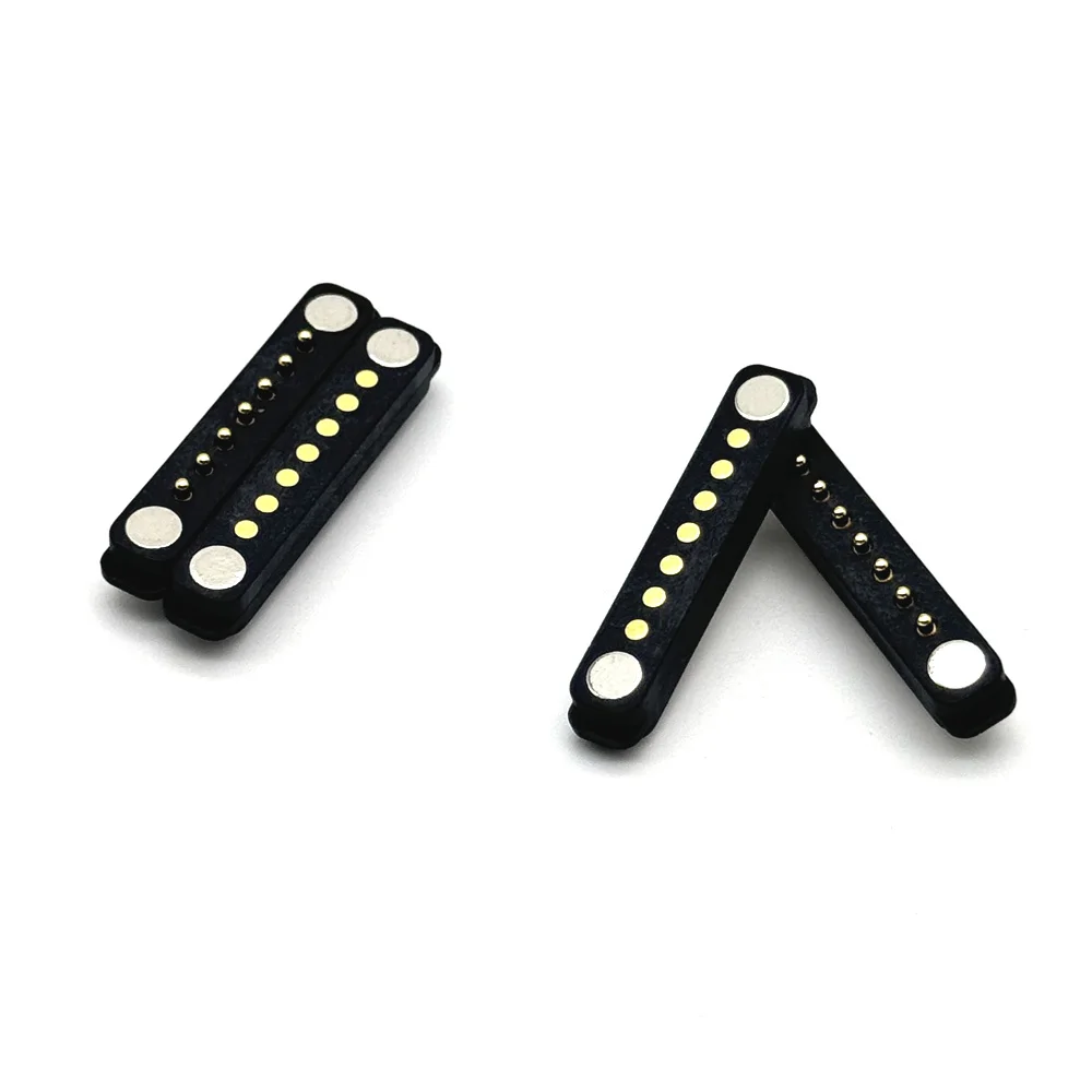 100Pair 7Pin spacing 2.54mm DC Magnetic Pogo Pin Connector Pogopin Male Female Spring Loaded Waterproof DC Power Socket