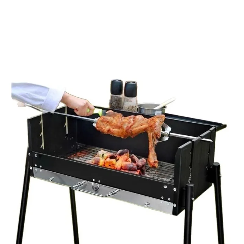 

Outdoor Grill Household, Barbecue Durable Outdoor Grill Folding Portable Camping Charcoal Carbon Grill