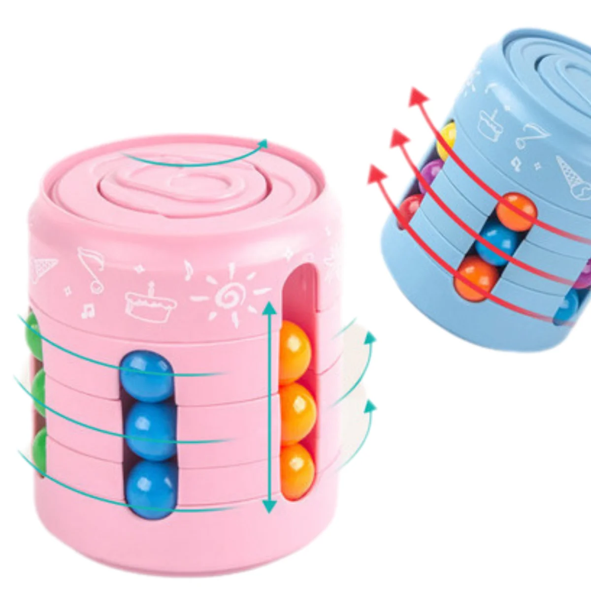 ماجيك الدورية الفاصوليا لغز مكعب لعبة طفل الكبار أطراف الأصابع تململ الضغط لعبة مونتيسوري ألعاب تعليمية الأطفال هدية