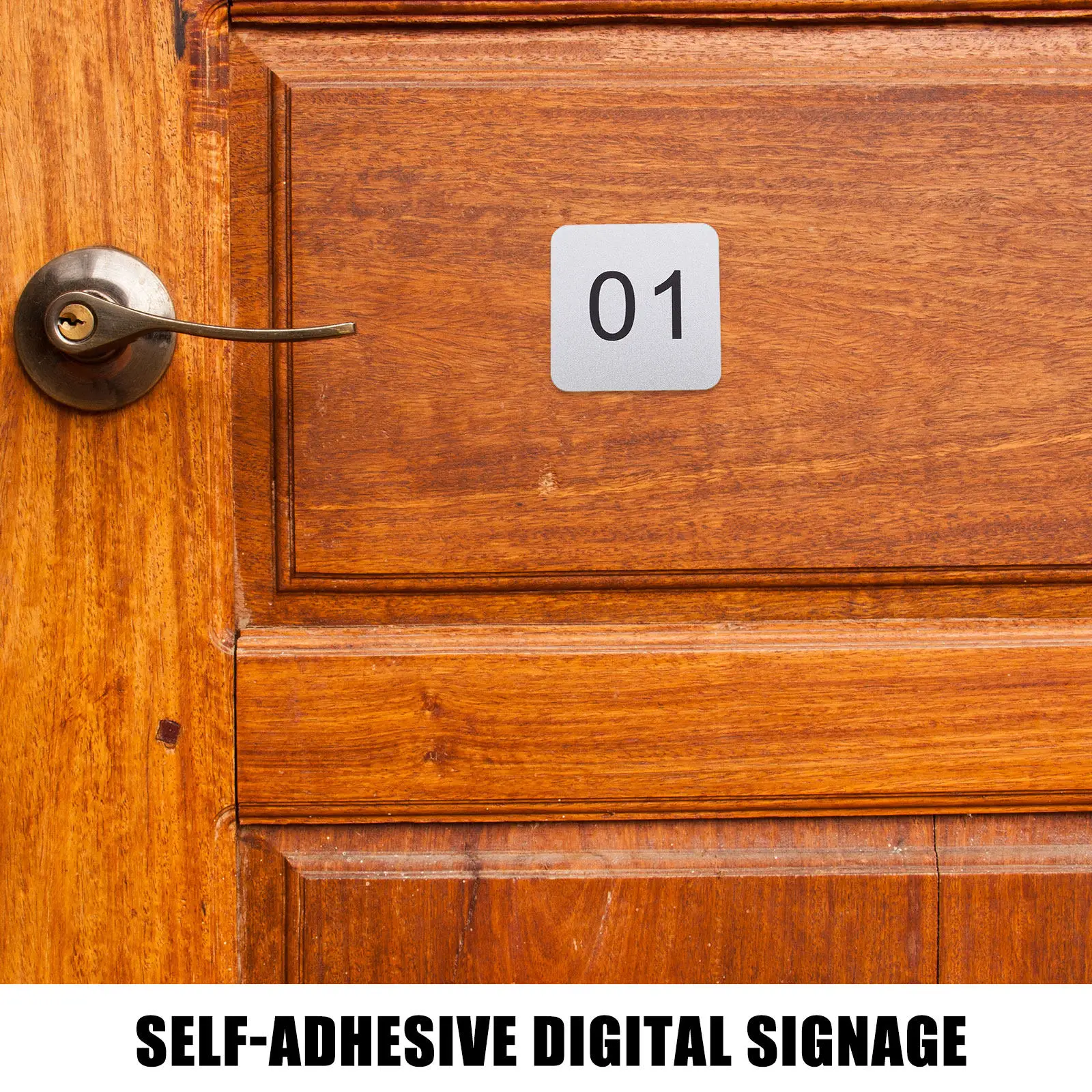 20Pcs Acrylic Number Panel Stickers Self-Adhesive Square Numbered Labels for Locker Door Cabinet Home School Door Numbered Sign