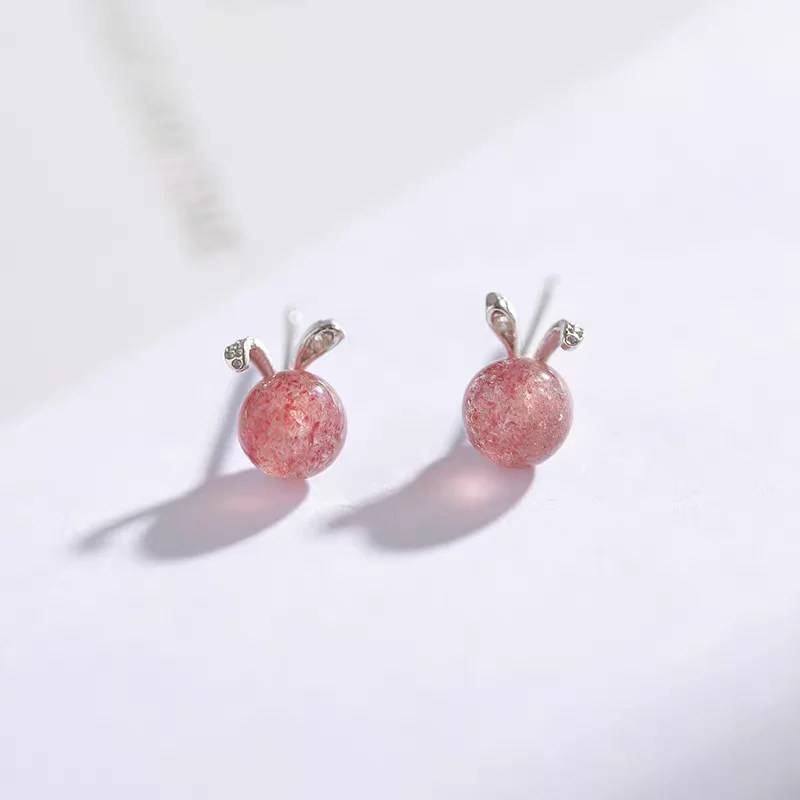 

Серьги-гвоздики из чистого серебра 925, модные изысканные серьги с кроличьими ушками, простые милые серьги в корейском стиле для женщин
