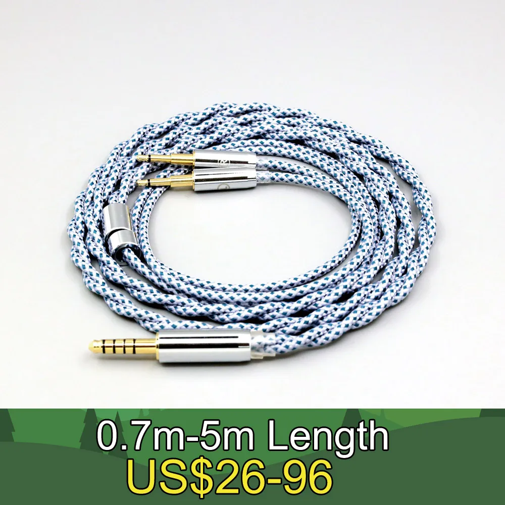 

99% Pure Silver Mix Graphene OCC Shielding Earphone Cable For For Sol republic Master Tracks HD V8 V10 V12 X3 LN008644