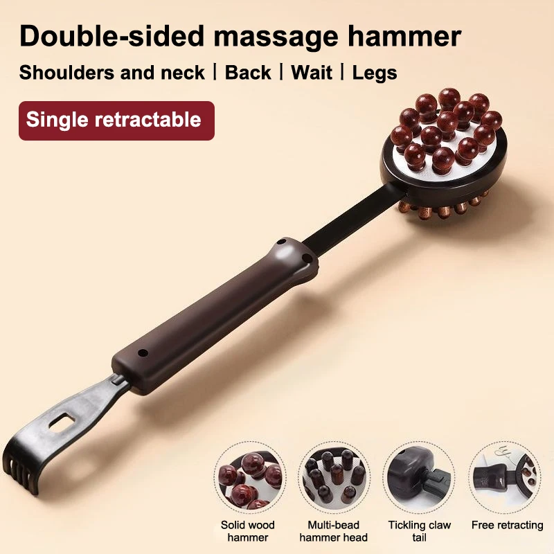 1PCS 3 In 1 Relief Stress Massager Massage Hammer Stick Knock Scratcher Body Massage Relaxation Tool