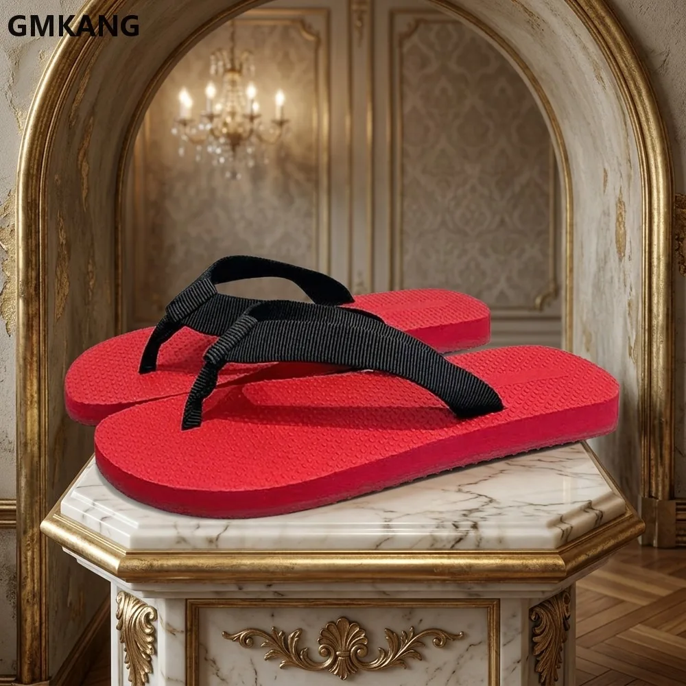 GMKANG Women Summer Flip Flops TPU Beach Slides Lightweight Casual Flat Slippers Holiday Mules Sandals Comfortable