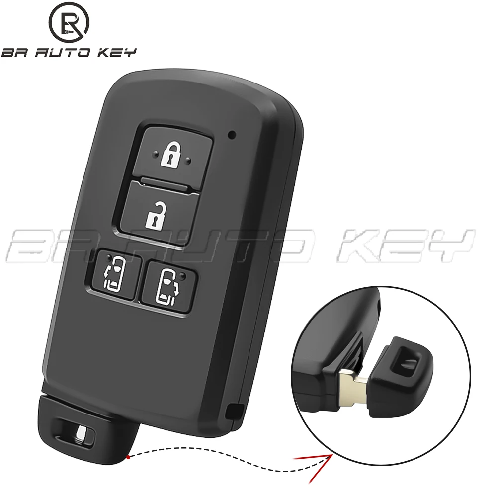 토요타 알파드 벨파이어 에스콰이어 노아 시엔타 복시 리모컨 키 4버튼 교체용 키리스 자동차 리모컨 키 쉘 커버
