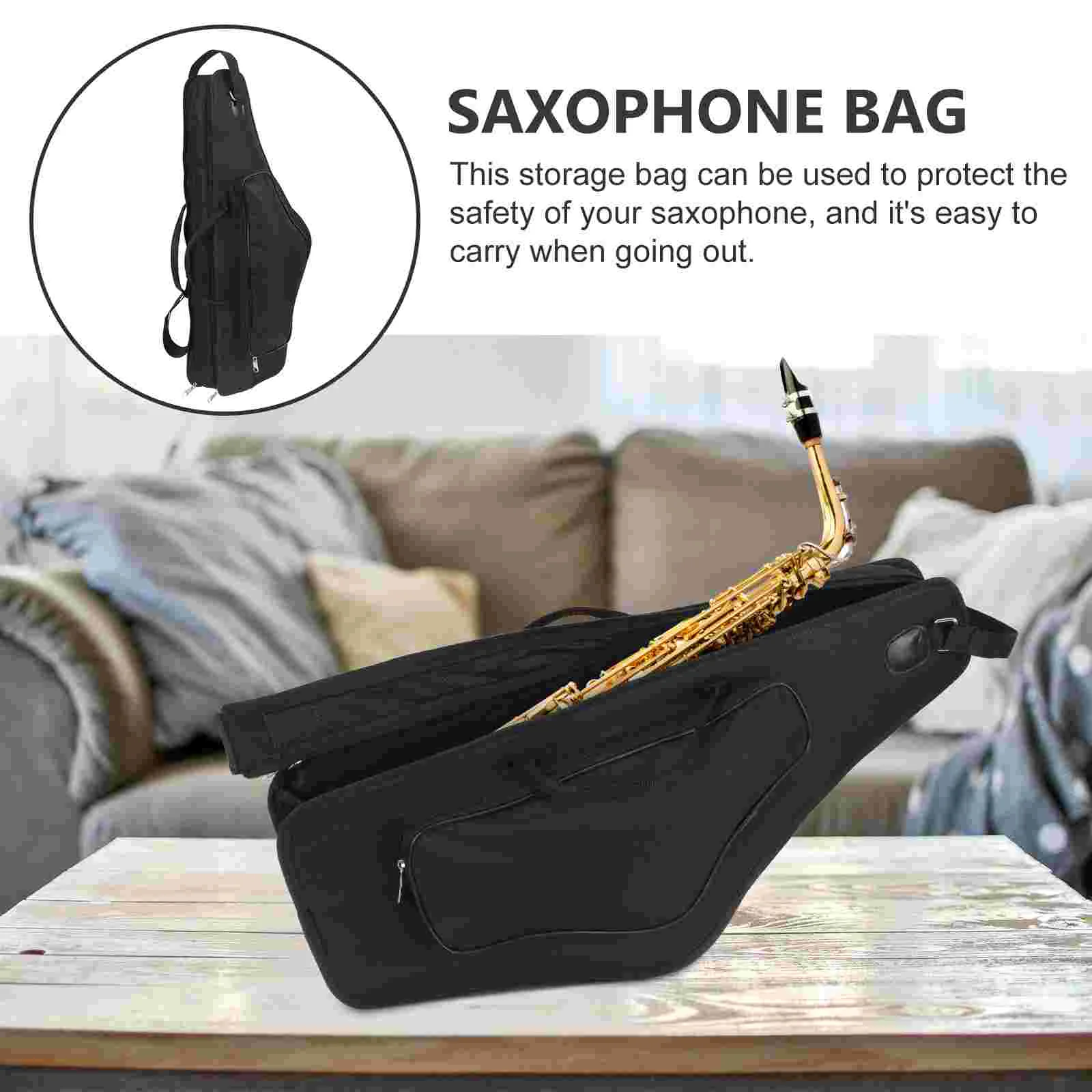 Alto Saxophone Case Backpacks Soft Container Accessories Instrument Holder Cloth for Storage Travel Suitcase Organiser Bags