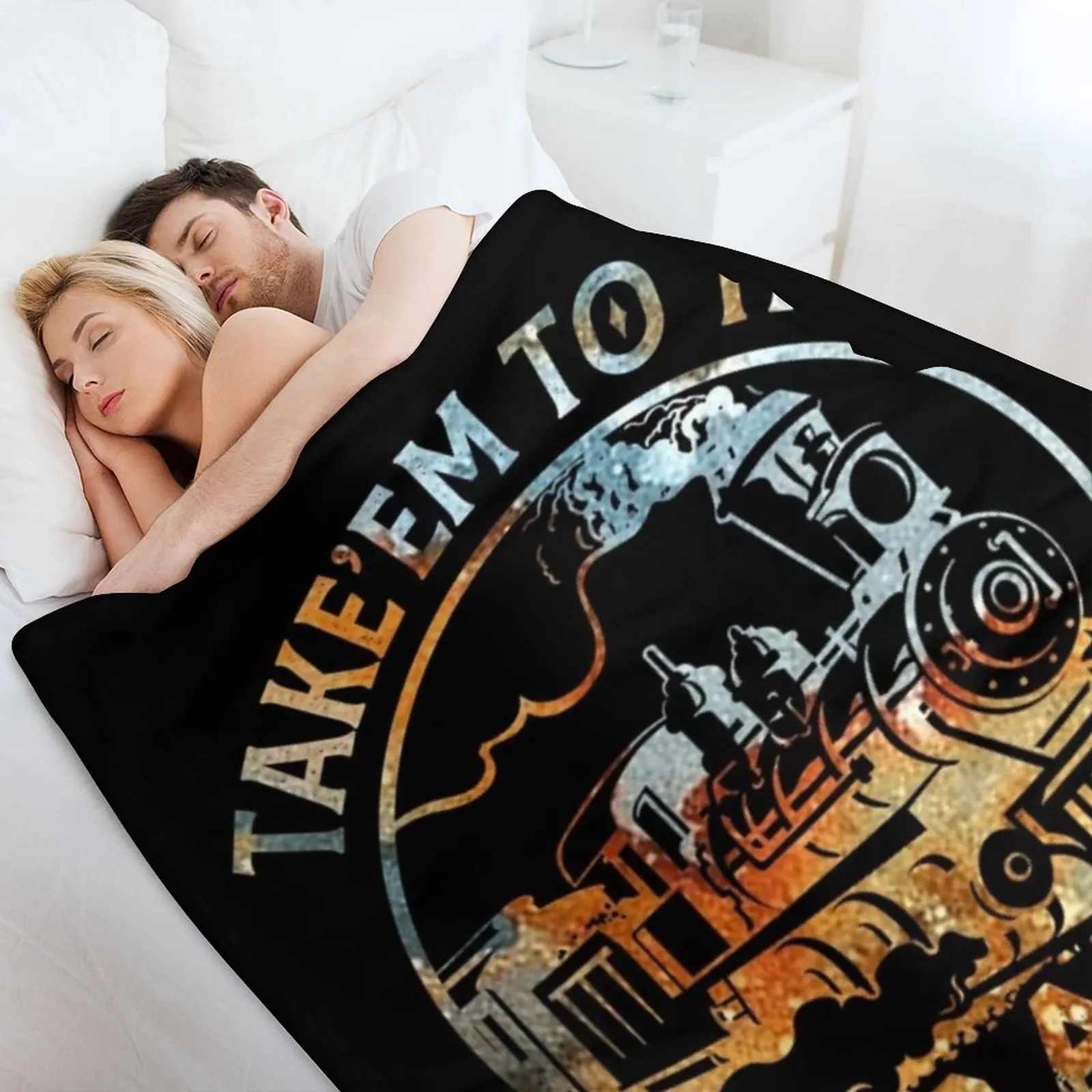 البلد الغربي يلوستون يأخذني إلى محطة القطار رمي بطانية أغطية السرير الحرارية فضفاضة للأريكة البطانيات الرقيقة