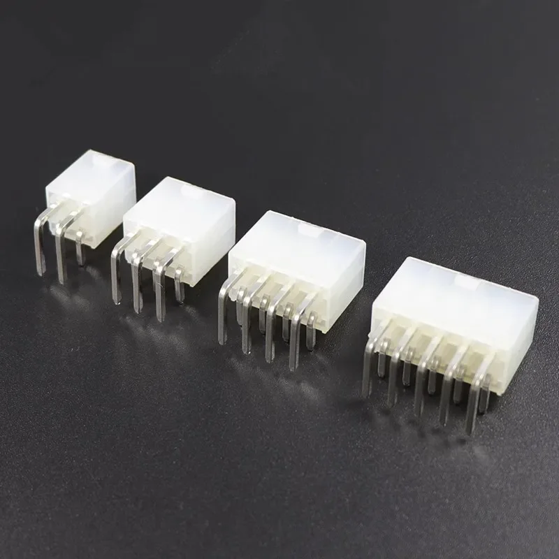 10PCS 5557 Curved Needle Pitch 4.2mm Female Socket 2P4P6P8P10P-24P Double Row 5569 Plug PC Computer Car PCB Power Connector