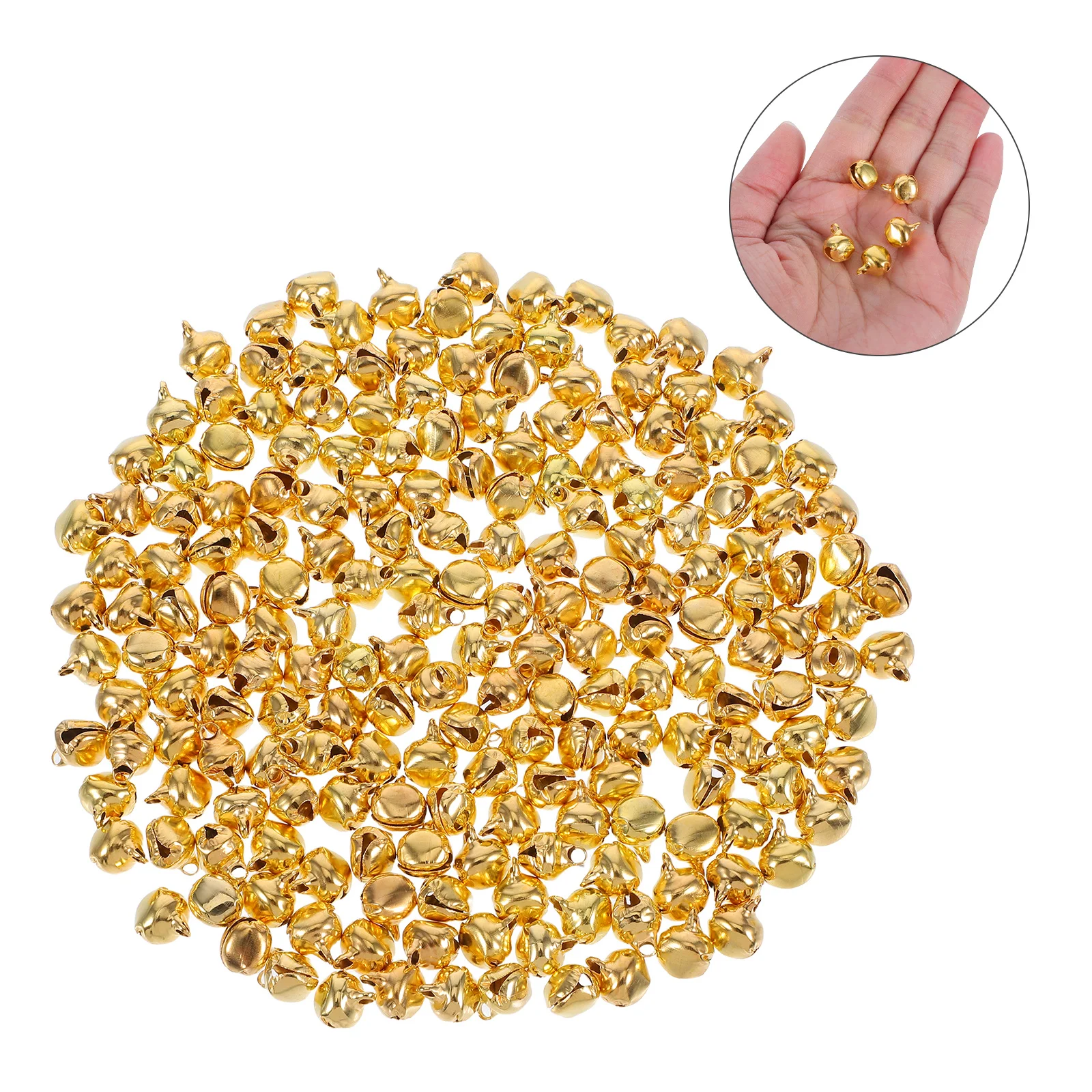 

200Pcs Small Vintage Jingle Bells Metal Craft Bells for DIY Home Decor Pet Collar Charms Tiny Jingle Bell Accessories