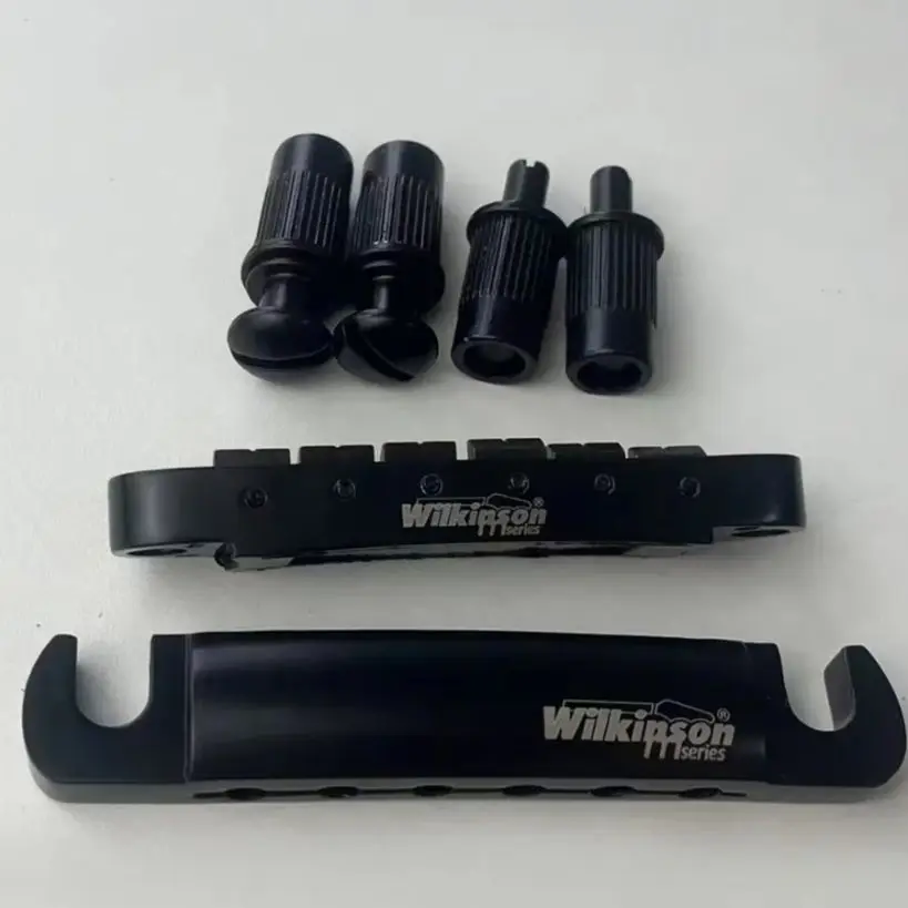 Tune‑O‑Matic Bridge & Stop Bar Tailpiece Set Black Metal Guitar Bridge for LP‑Style Electric Guitar Replacement Hardware