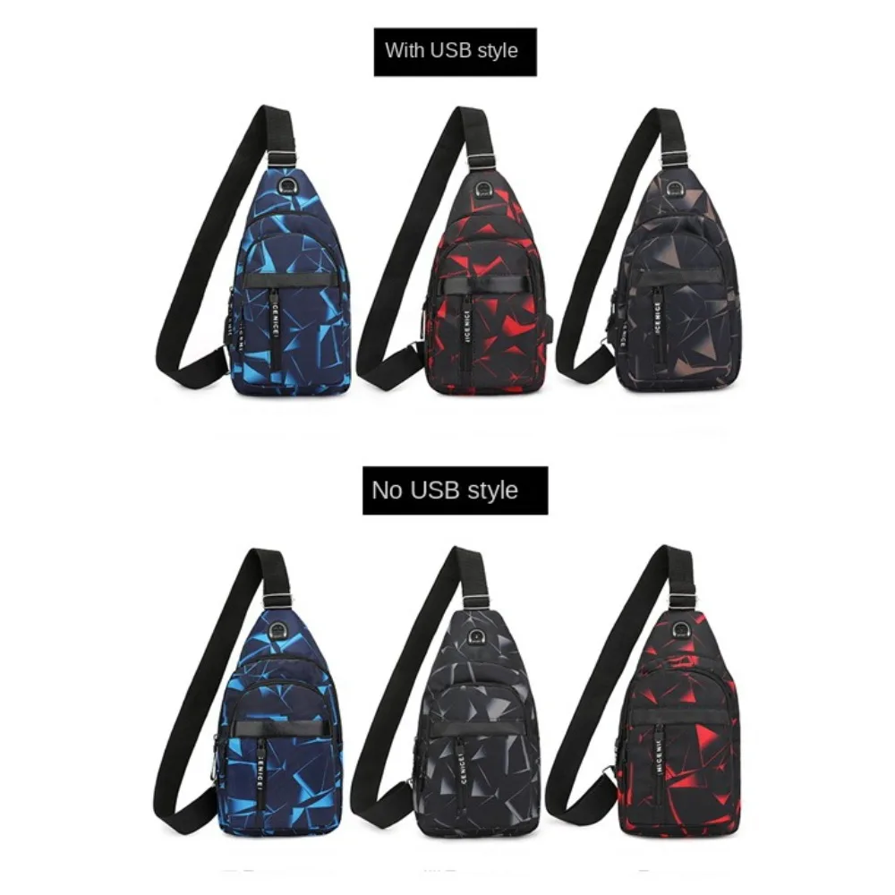 Oxford Cloth Men\'s Chest Bags New Multifunctional 4 Colors Small Cloth Bag Purse Multi-compartment Mobile Phone Bag Unisex