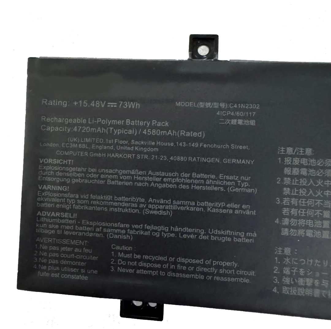 Laptop Battery C41N2302 0B200-04460000 15.48V 720mAh/73Wh For ROG Zephyrus G14 GA403UV GA403UI GA403UU FA401UV FA401WV FA401UU