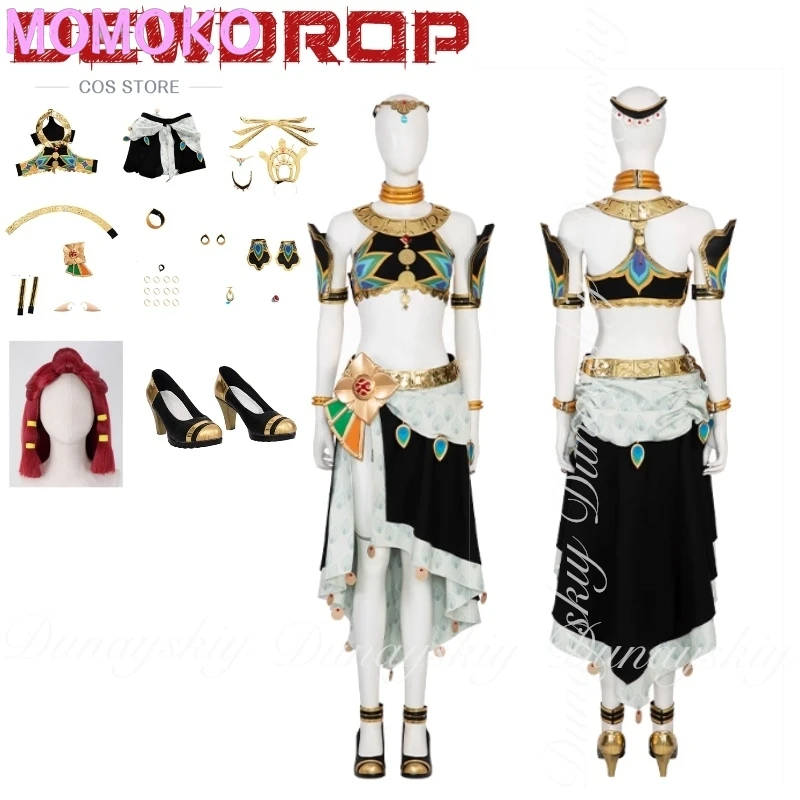 

The Kingdom Tears Game Princess Dewdrop Cosplay With Ethnic Costumes And Magenta Wig The Leader Of The Race Costume Full Of Suit