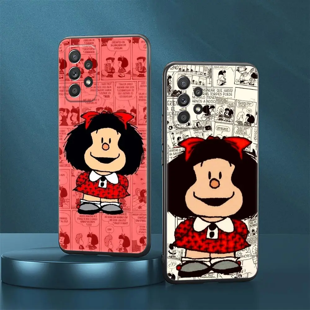 Mafalda Cartoon Girl Case For Samsung Galaxy A15 Cases A25 A13 4G A24 A23 A12 A14 A21s A22 A02 A03 A04 A05 S 15 Soft Phone Cover