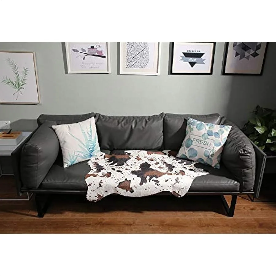Cute Cow Print Rug Fun Faux Cowhide Area Rug Nice for Decorating Room 29.5" W x 43.3" L