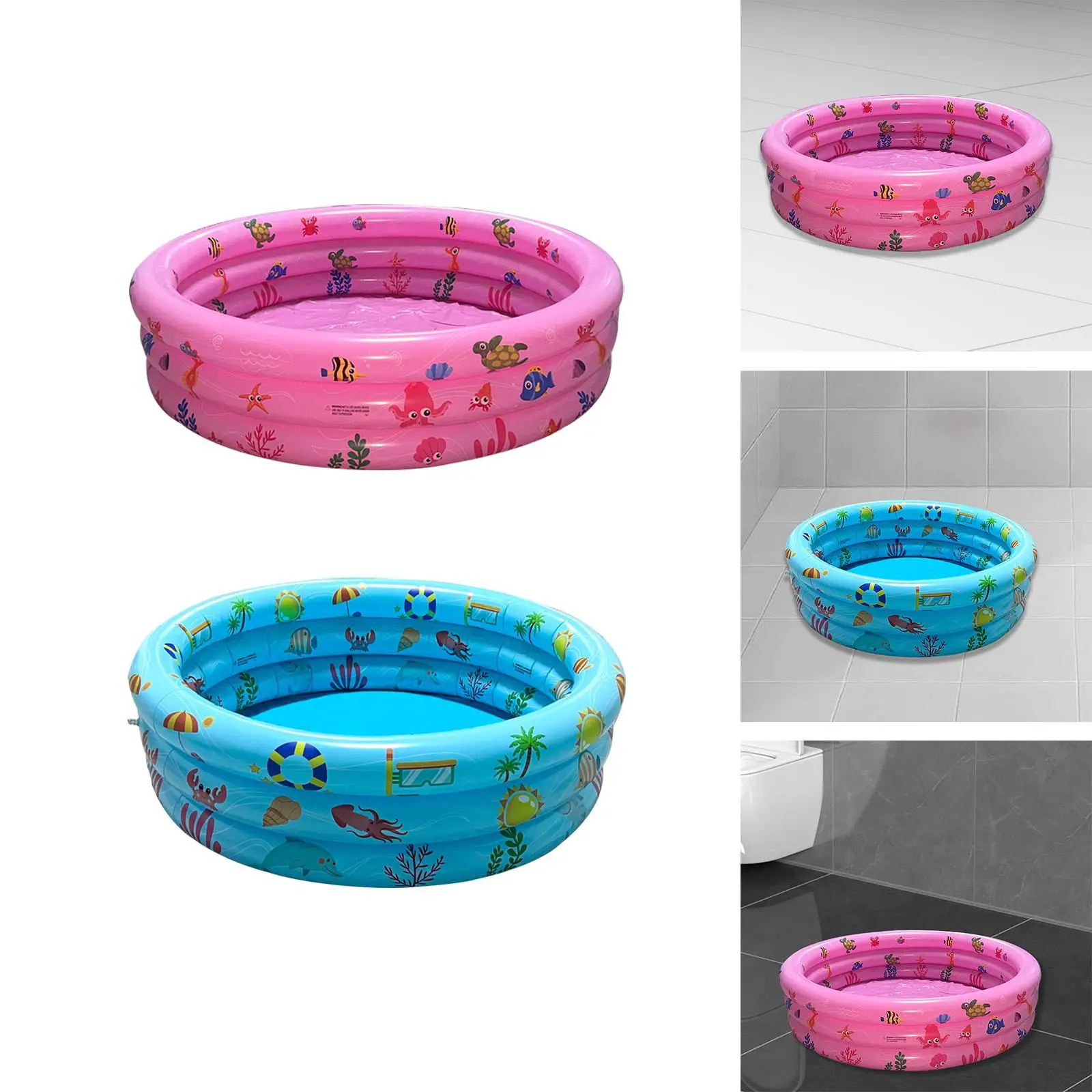 어린이용 팽창식 수영장 라운드 워터 게임, PVC 어린이 플로팅 패들링 수영장, 야외 해변 발코니 실내 여름 재미
