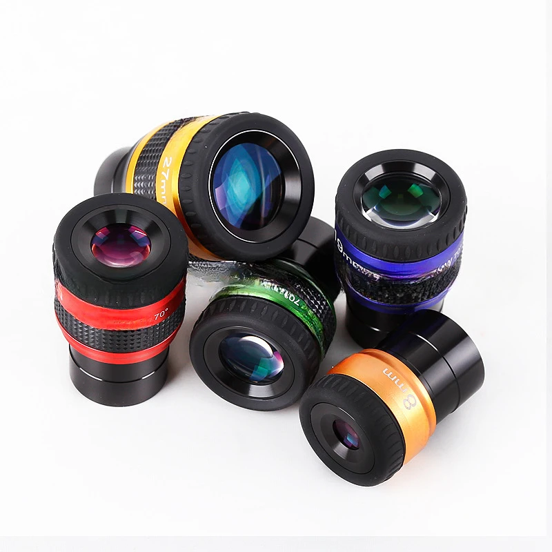 Metal color eyepiece 70 degree ultra-wide-angle high-power achromatic 1.25 inch astronomy, accessories